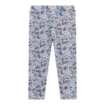 Guess Leggins Reversibile Bicolore con Fantasia Floreale Blu per Bambina K5YB05K6YW4 BLU GUESS 