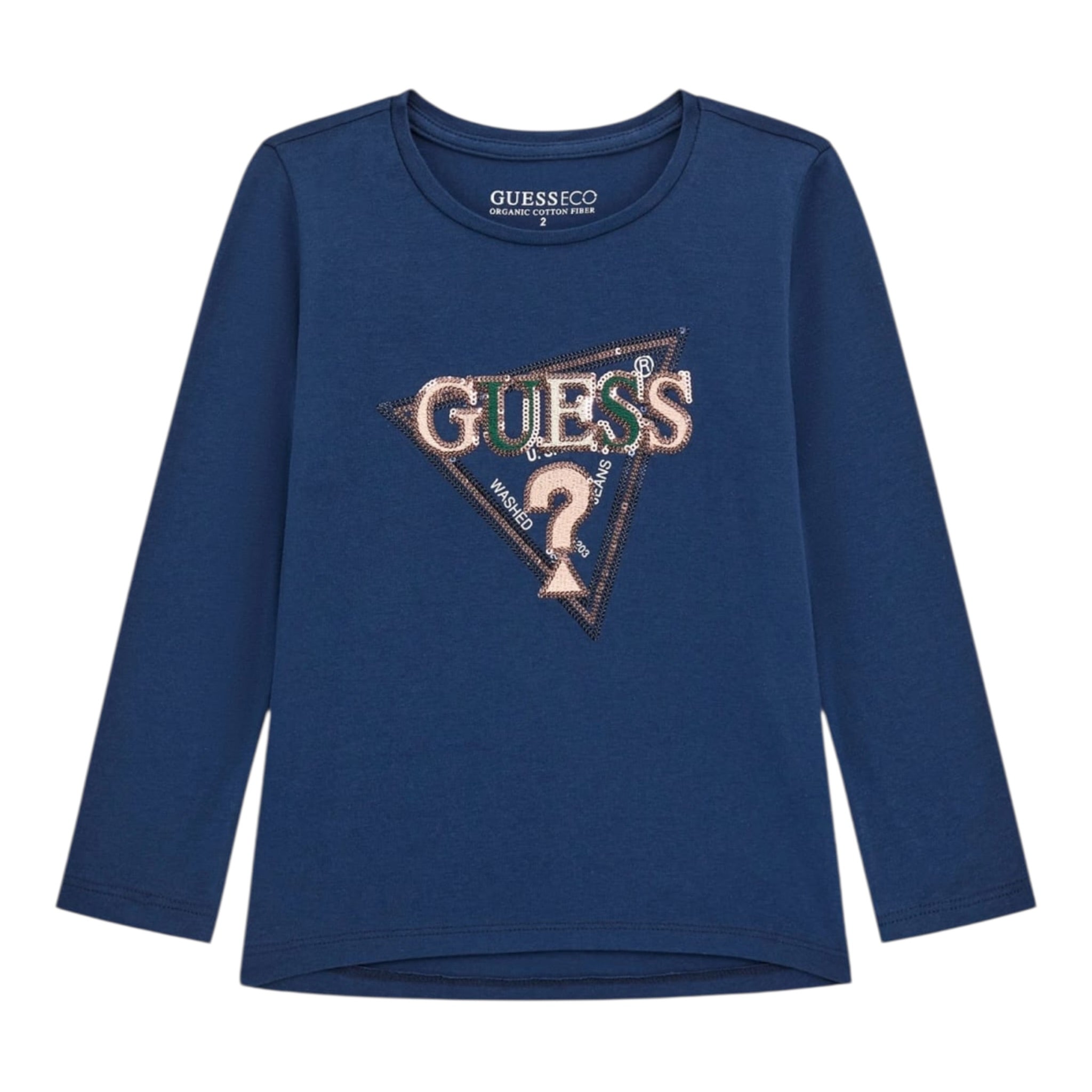 Guess Shirt tinta unita con Stampa Blu per Neonata K5YI10K6YW4 BLU GUESS 