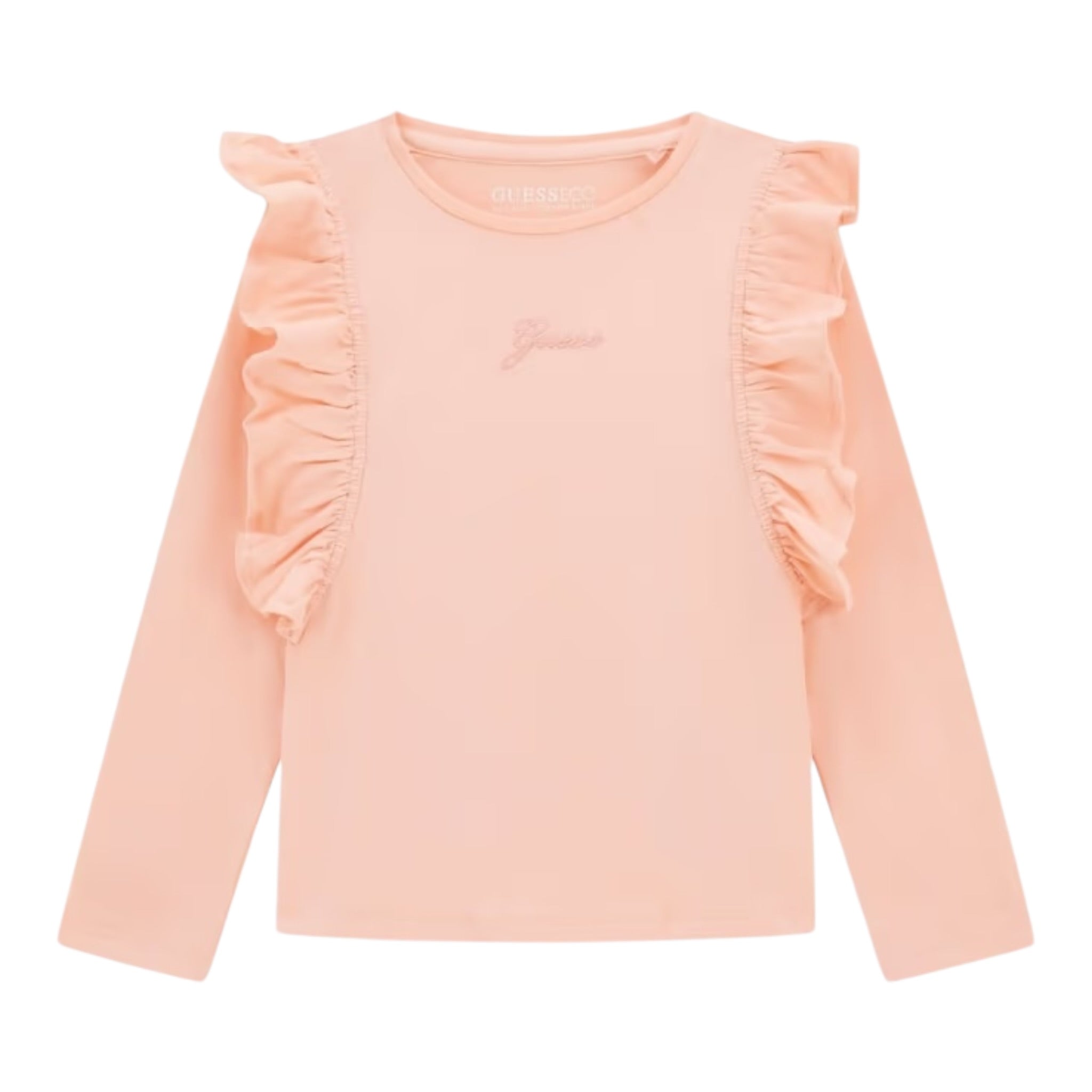 Guess Shirt tinta unita con Stampa Rosa per Bambina K5YI25K6YW4 ROSA GUESS 
