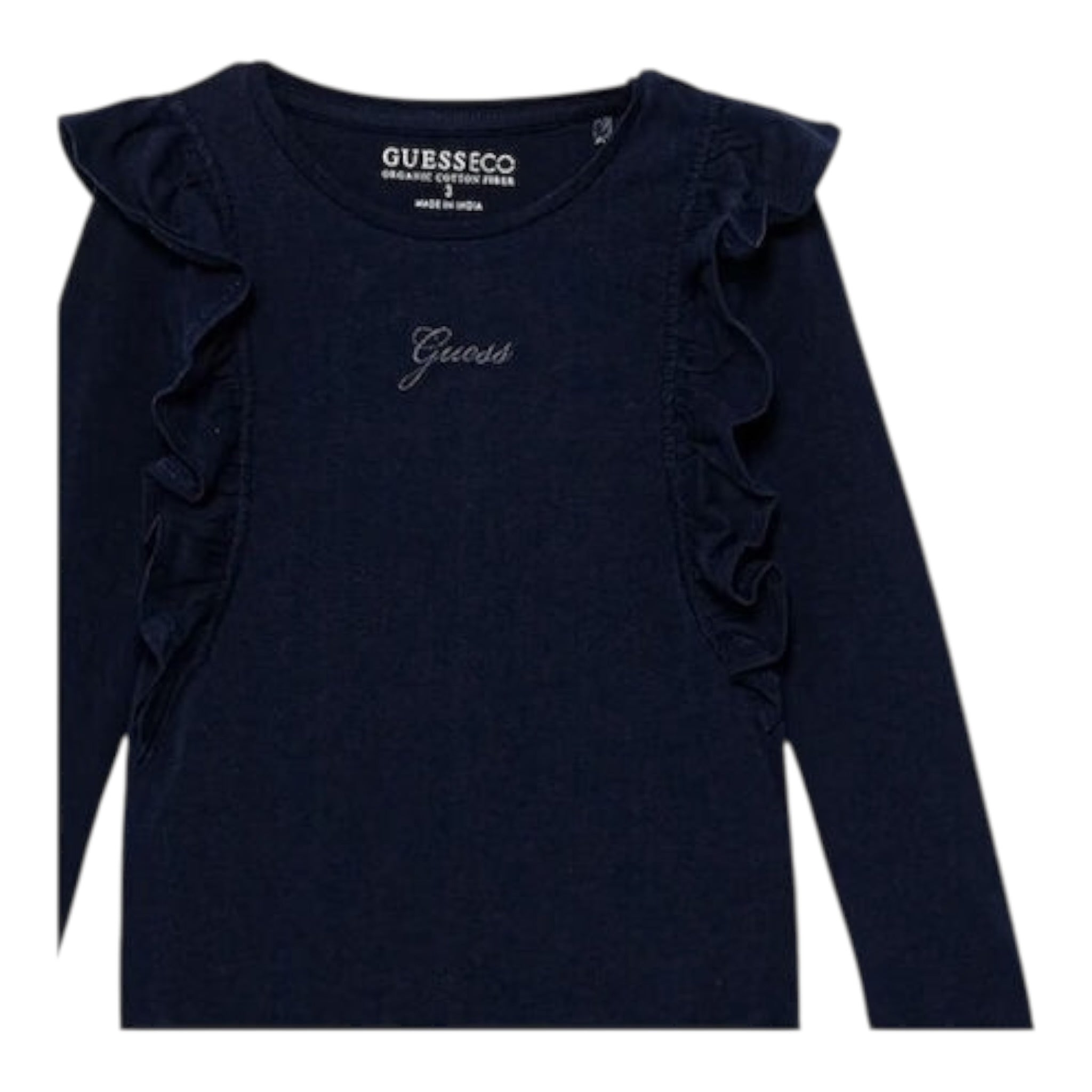 Guess Shirt tinta unita con Stampa Blu per Neonata K5YI25K6YW4X BLU GUESS 