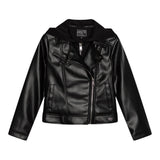 Guess Giubbino tinta unita In Ecopelle Nero per Bambino K5YL00WAFL00J NERO GUESS 