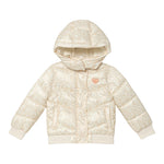 Guess Giubbino tinta unita con Zip Cappuccio E Fantasia Beige per Bambina K5YL02WEGY0J BEIGE GUESS 