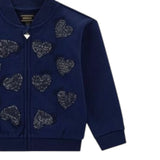 Guess Felpa tinta unita con Zip E Paillettes Blu per Neonata K5YQ07KAD74 BLU GUESS 