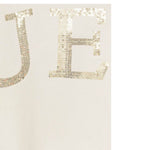 Guess Felpa Chiusa Girocollo tinta unita con Paillettes Panna per Neonata K5YQ09KAV34XN PANNA GUESS 