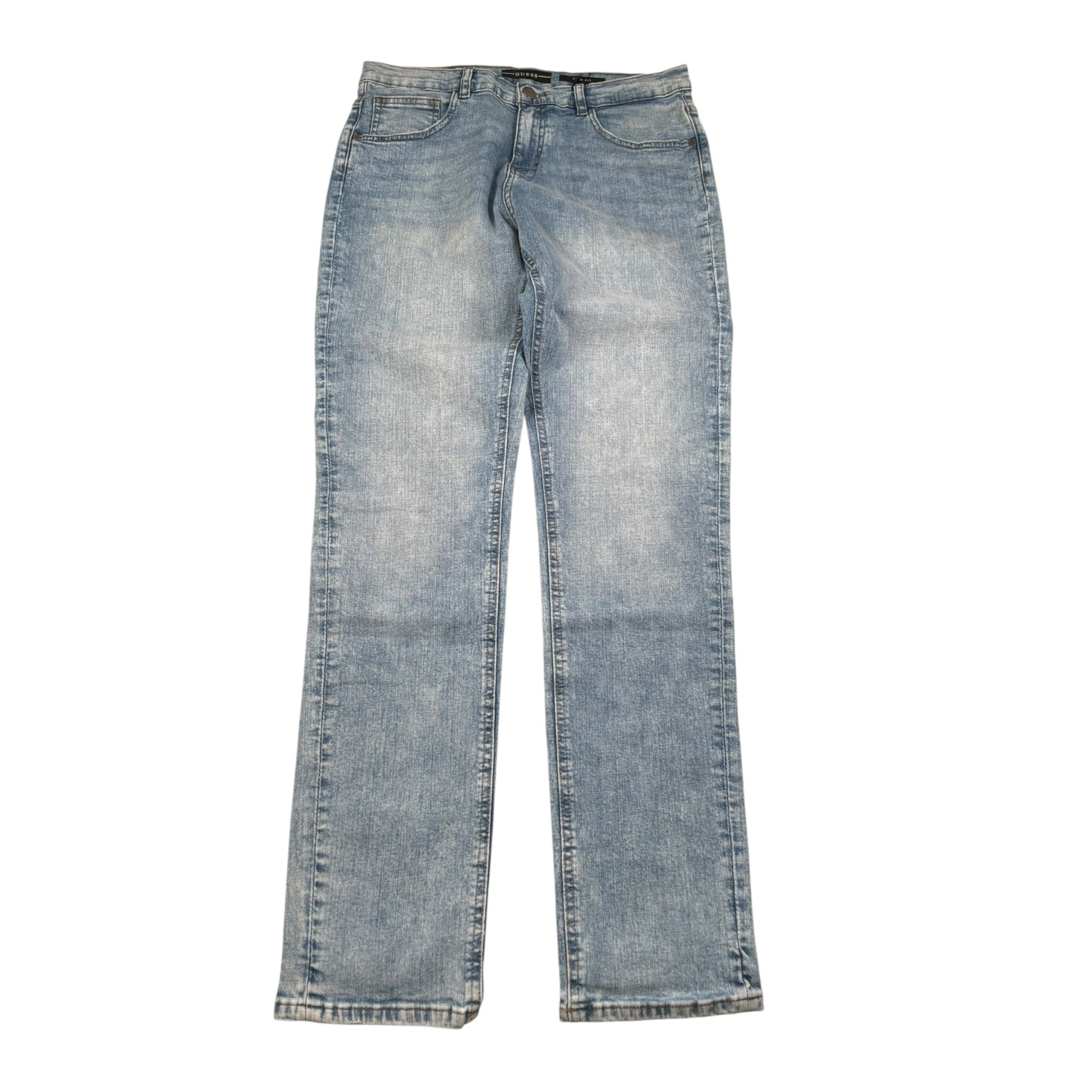 Guess Jeans tinta unita con Logo Azzurro per Bambino L3YA00D52Z0X AZZURRO GUESS 