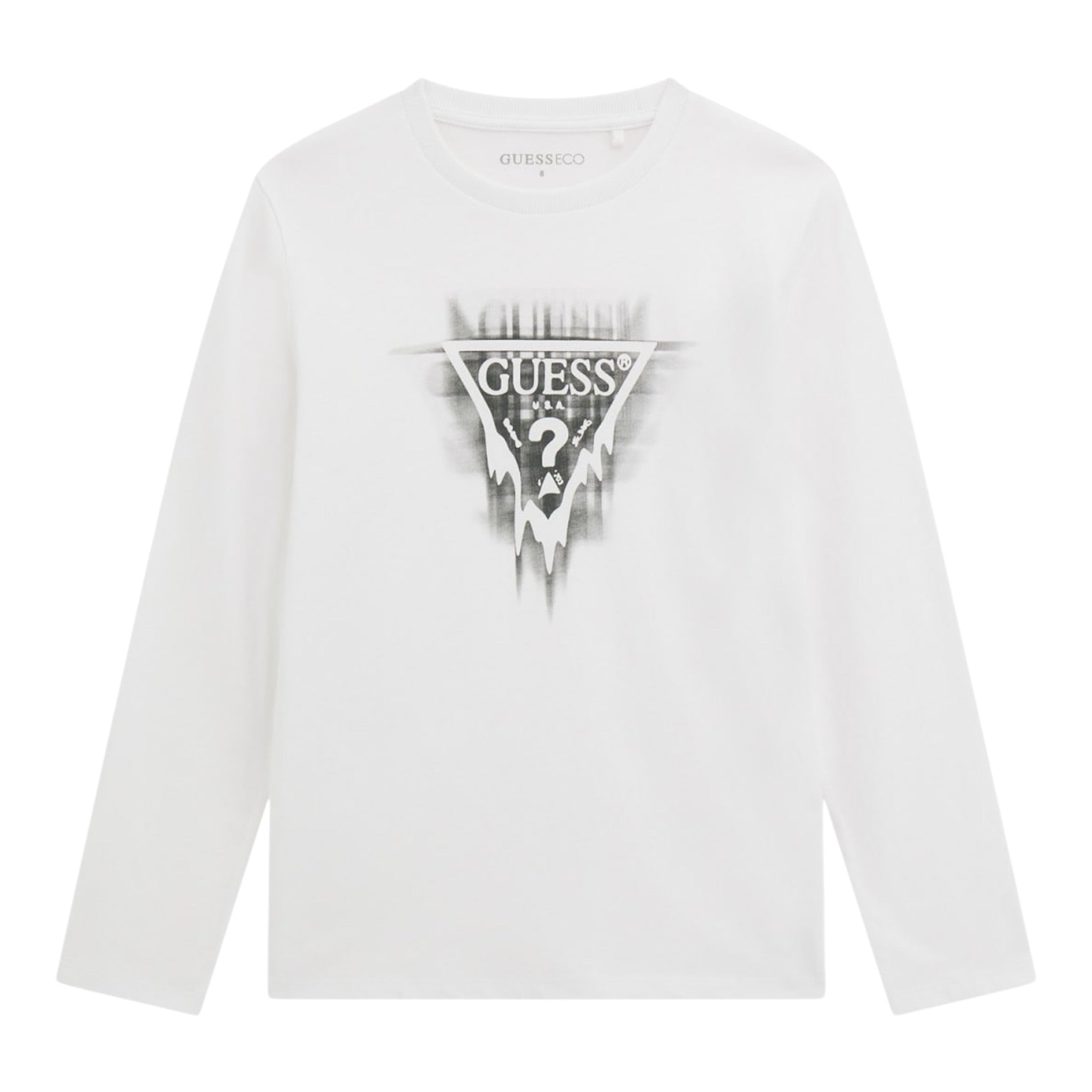 Guess Shirt Girocollo tinta unita con Stampa Bianco per Bambino L5BI21I3Z14 BIANCO GUESS 