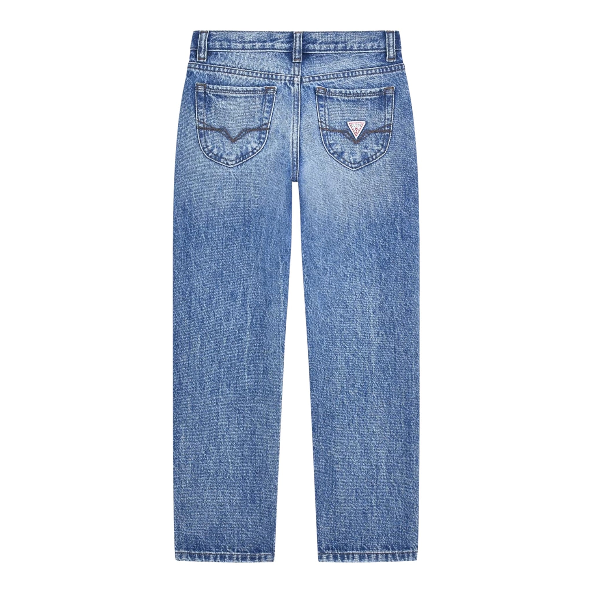 Guess Jeans tinta unita con Logo Azzurro per Bambino L5YA02D5D70 AZZURRO GUESS 