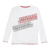 Guess Shirt tinta unita con Stampa Bianco per Bambino L5YI00K8HM4 BIANCO GUESS 