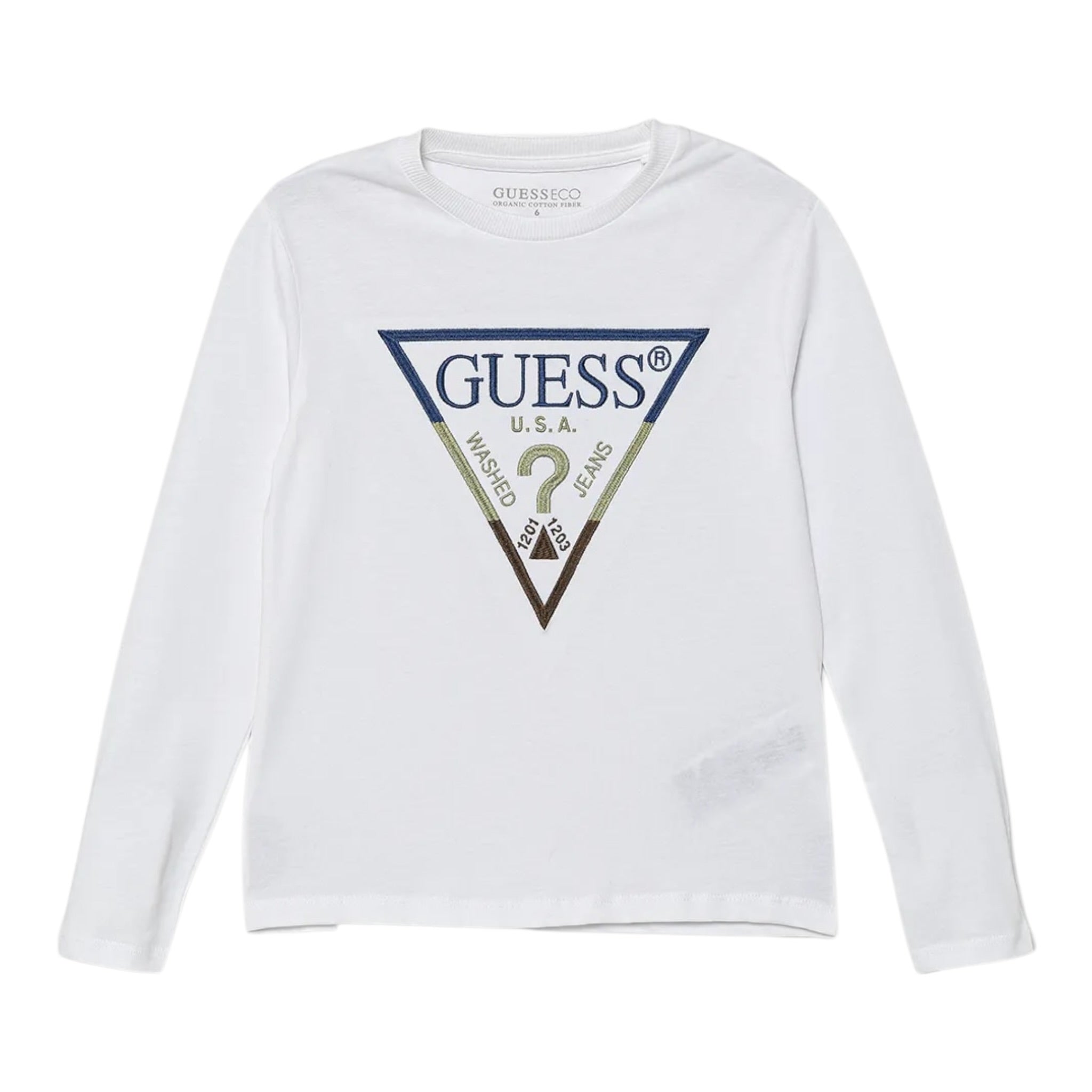 Guess Shirt Tinta Uinita con Stampa Bianco per Bambino L5YI06K8HM4X BIANCO GUESS 