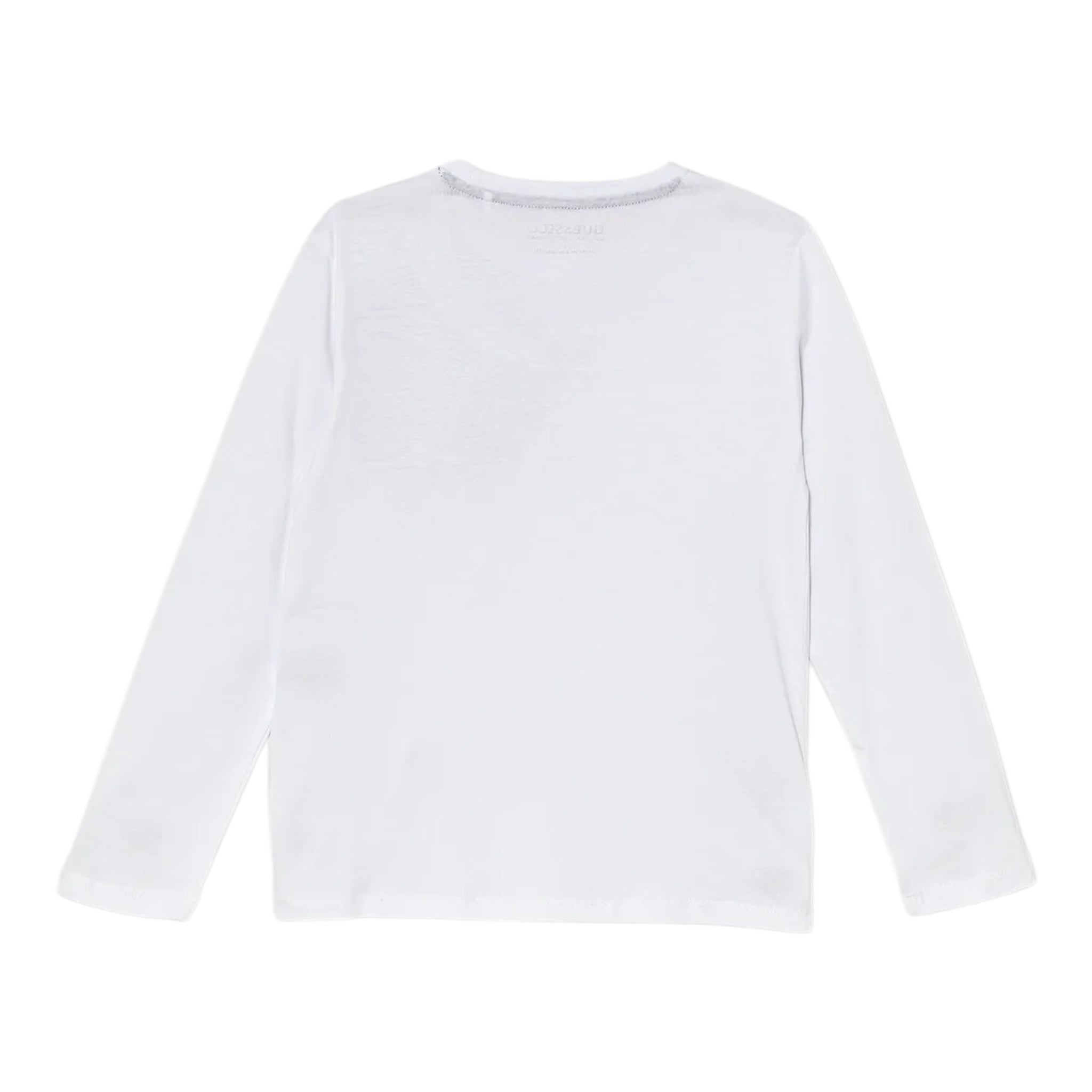 Guess Shirt Girocollo tinta unita con Stampa Bianco per Bambino L5YI16K8HM4 BIANCO GUESS 