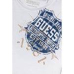 Guess Shirt Girocollo tinta unita con Stampa Bianco per Bambino L5YI16K8HM4 BIANCO GUESS 