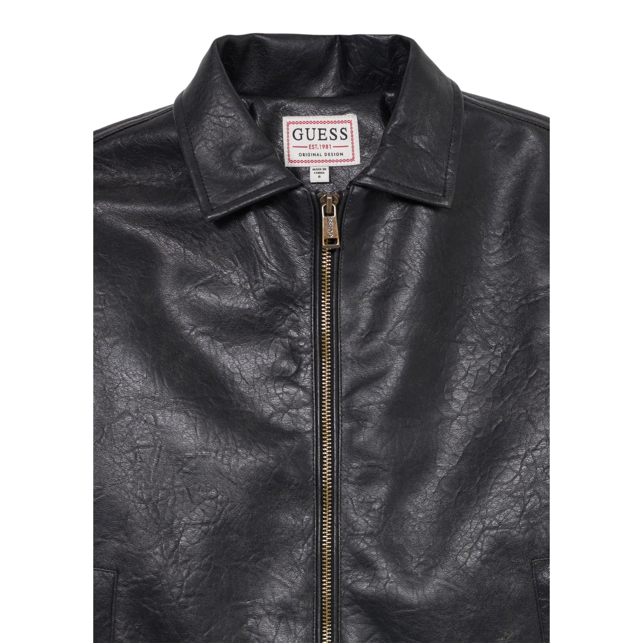 Guess Giubbino In Ecopelle tinta unita Nero per Neonato L5YL03N NERO GUESS 