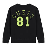 Guess Felpa tinta unita con Stampa Nero per Bambino L5YQ03A7D74 NERO GUESS 
