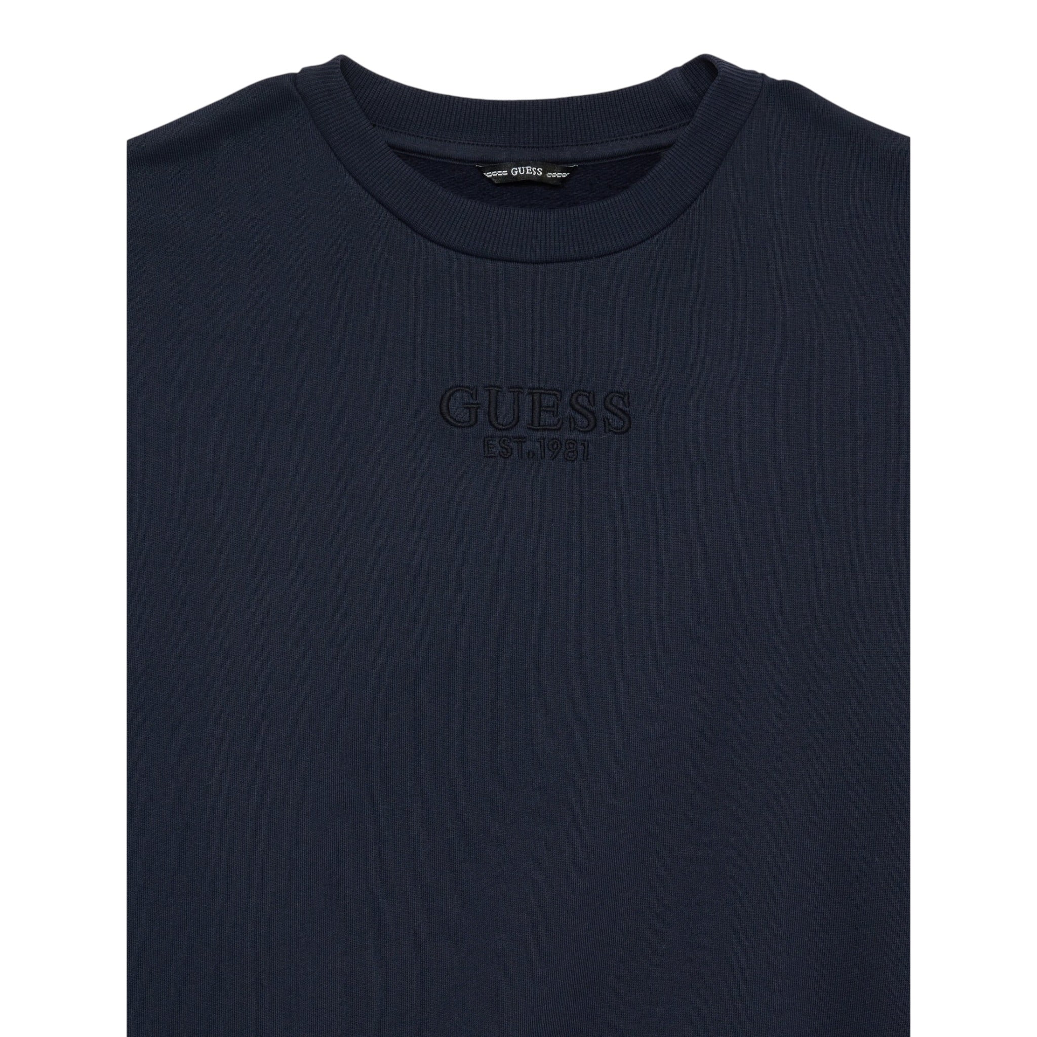 Guess Felpa Chiusa con Cappuccio tinta unita Blu per Bambino L5YQ25KAV34XX BLU GUESS 