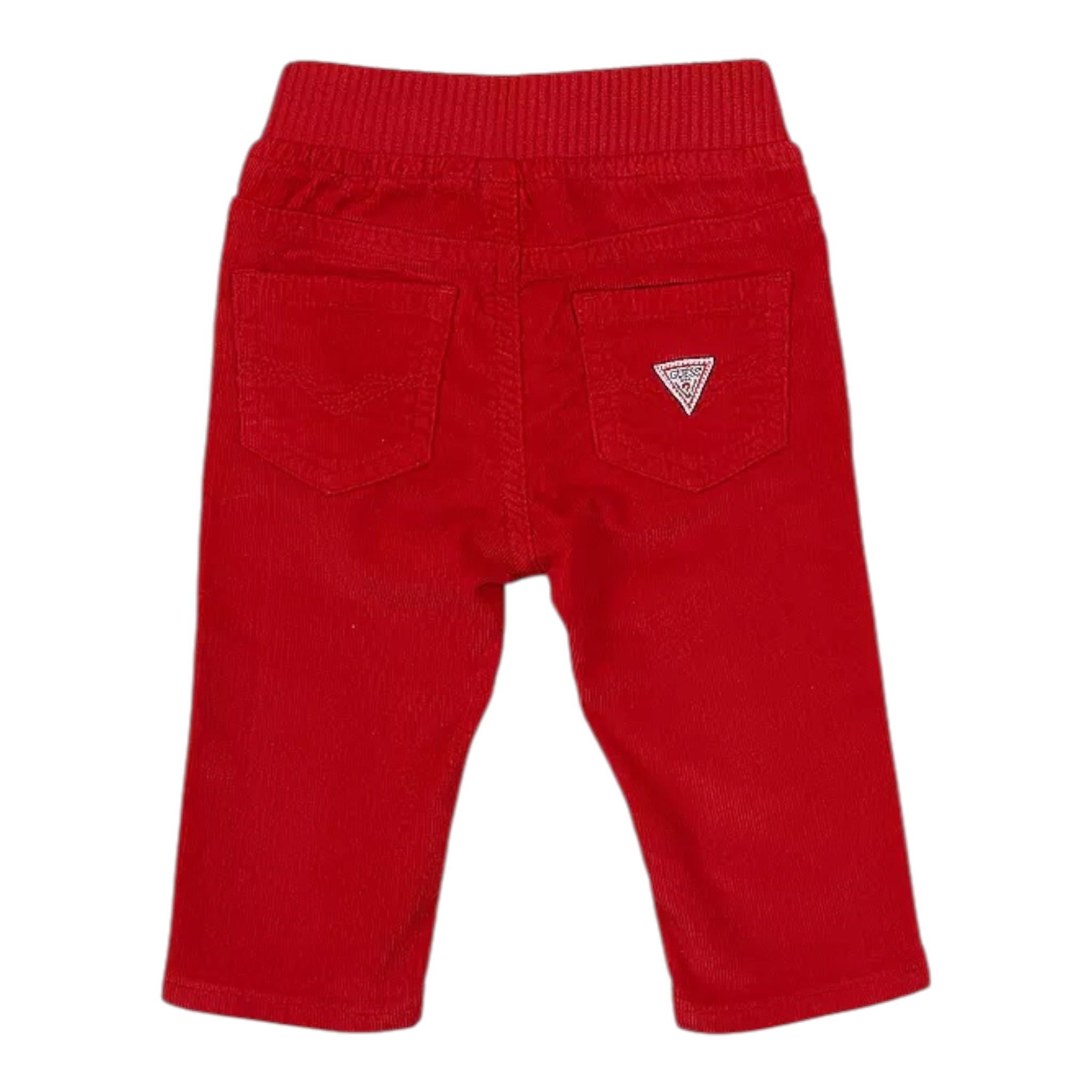 Guess Pantalone tinta unita con Elastico In Vita Rosso per Bambino N3BB04WFPPA ROSSO GUESS 