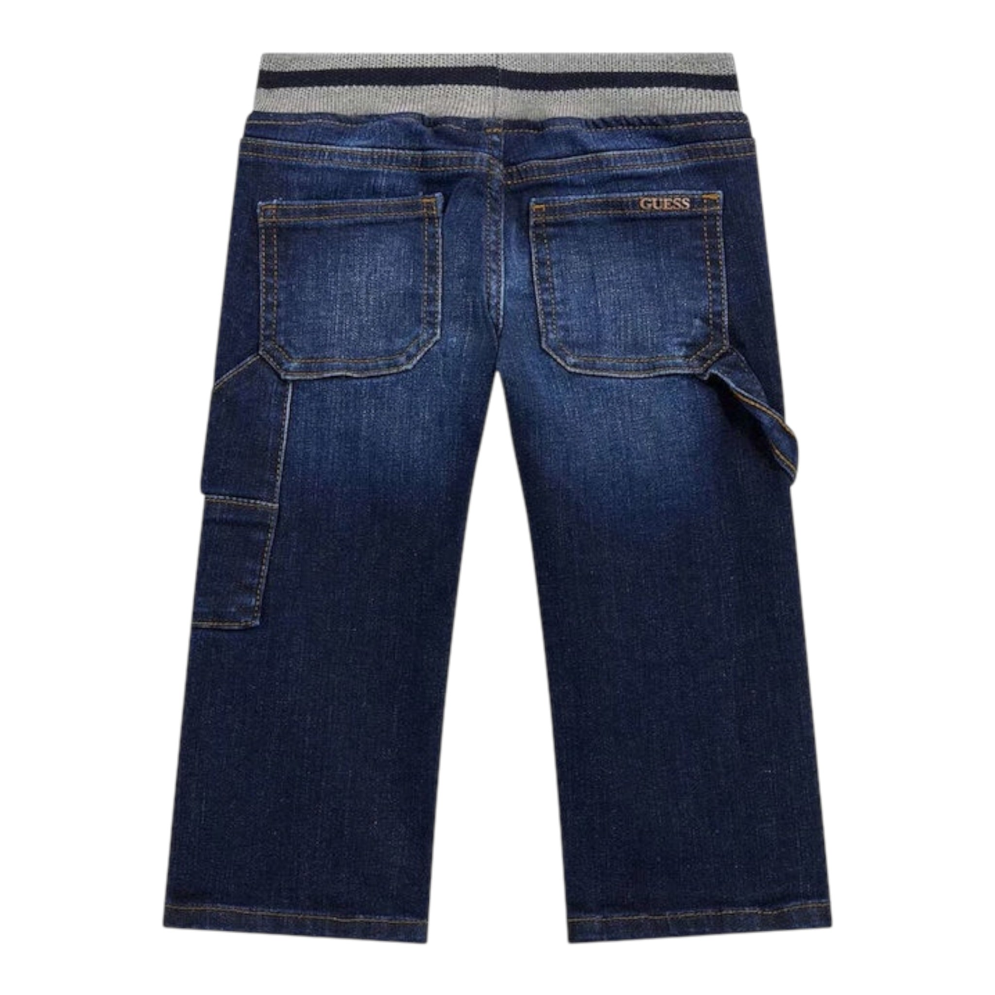 Guess Jeans tinta unita con Elastico In Vita Blu per Bambino N5BA07D46T0 BLU GUESS 