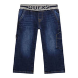 Guess Jeans tinta unita con Elastico In Vita Blu per Bambino N5BA07D46T0 BLU GUESS 