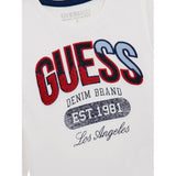 Guess Shirt tinta unita con Logo Bianco per Neonato N5BI06I3Z14 BIANCO GUESS 
