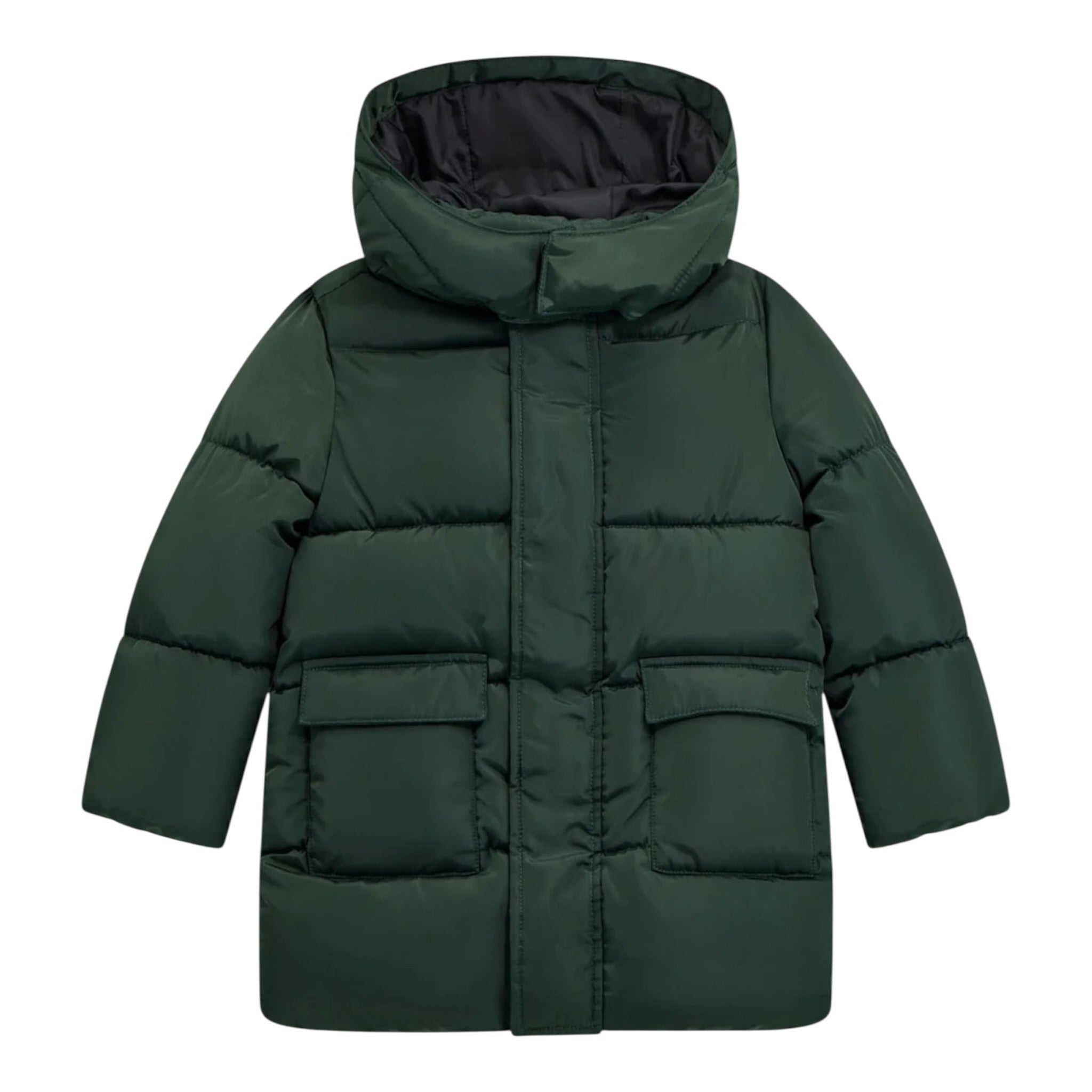 Guess Giubbino tinta unita con Cappuccio Verde per Bambino N5BL02WB240 VERDE GUESS 