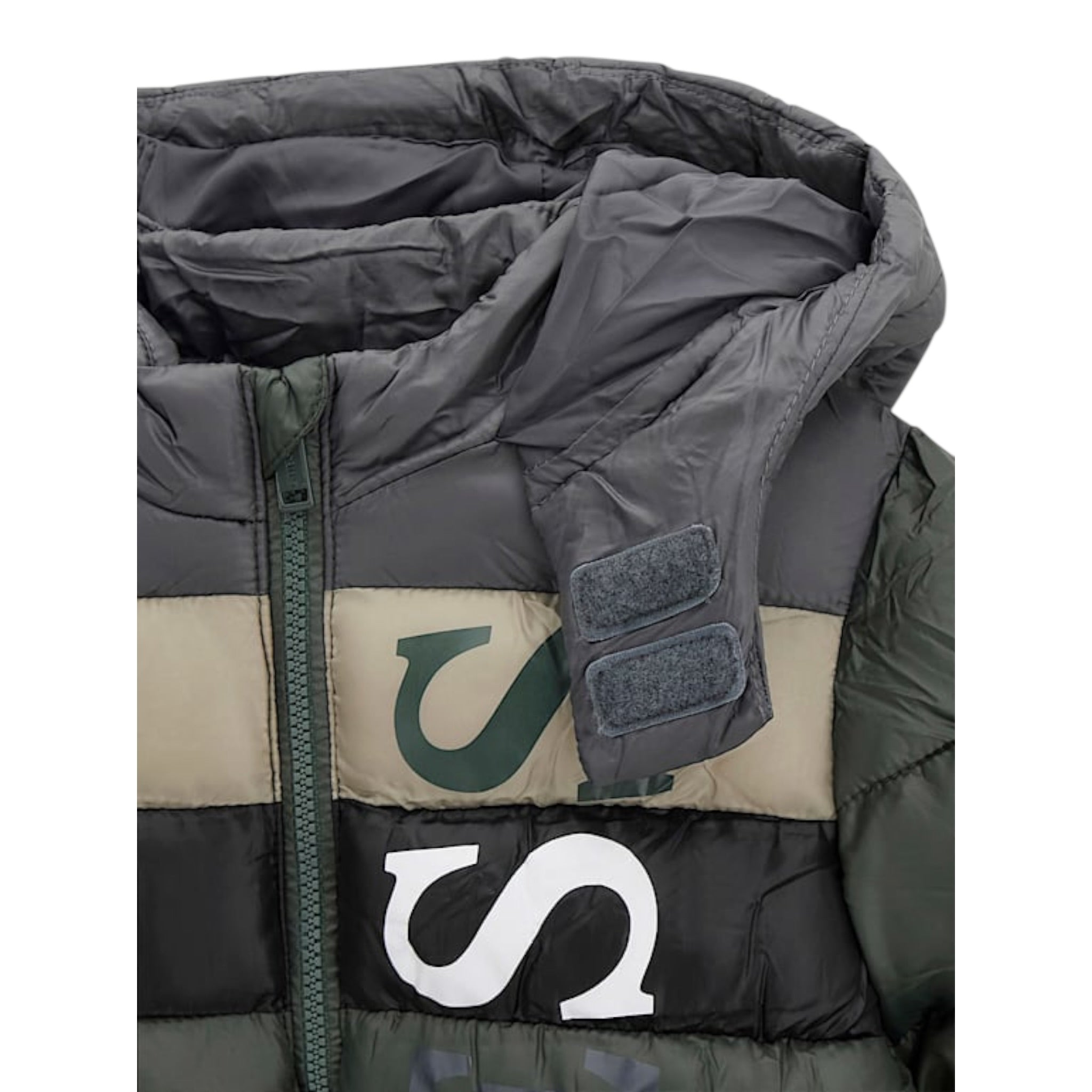 Guess Giubbino tinta unita con Cappuccio Verde per Bambino N5BL09WEGY0 VERDE GUESS 