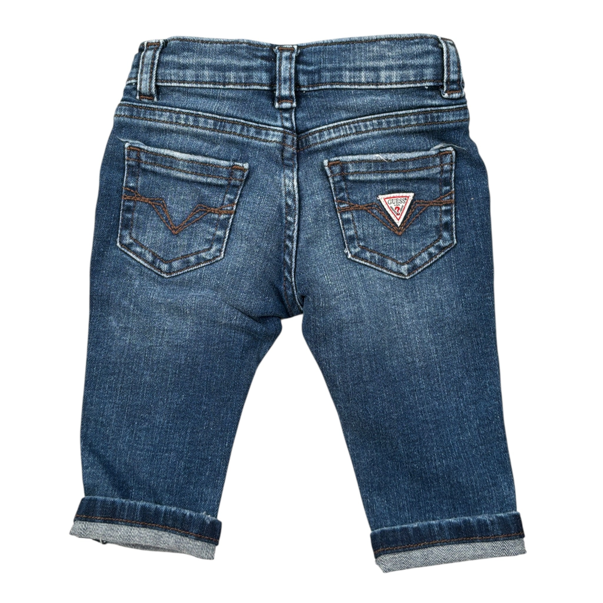 Guess Jeans tinta unita con Girovita Regolabile Blu per Neonato N5RA01D46T0 BLU GUESS 