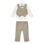 Guess Completo 2Pz Pantalone tinta unita con Elastico In Vita-Camicia Fango per Bambino N5RG03 FANGO GUESS 