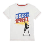 Guess T-Shirt tinta unita con Stampa Bianco per Neonato N5RI02K8HM4N BIANCO GUESS 