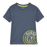 Guess T-Shirt tinta unita con Stampa Polvere per Bambino N5RI15K8HM4 POLVERE GUESS 