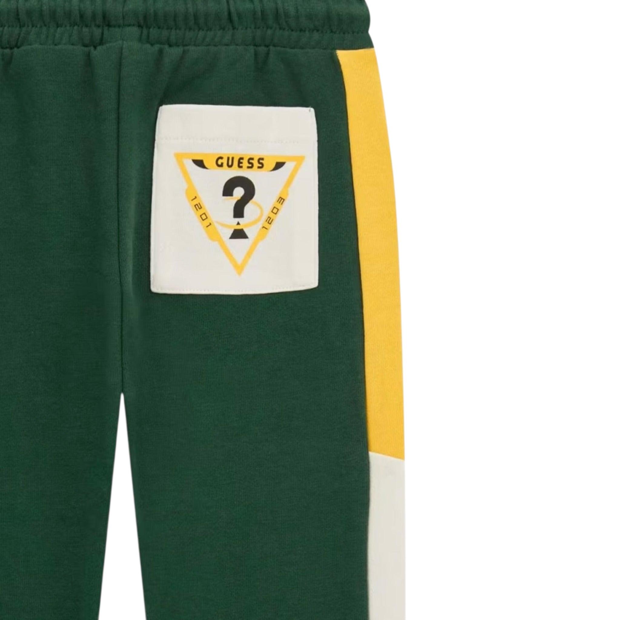 Guess Pantalone tinta unita Modello Tuta Verde per Neonato N5RQ11KA6R4N VERDE GUESS 