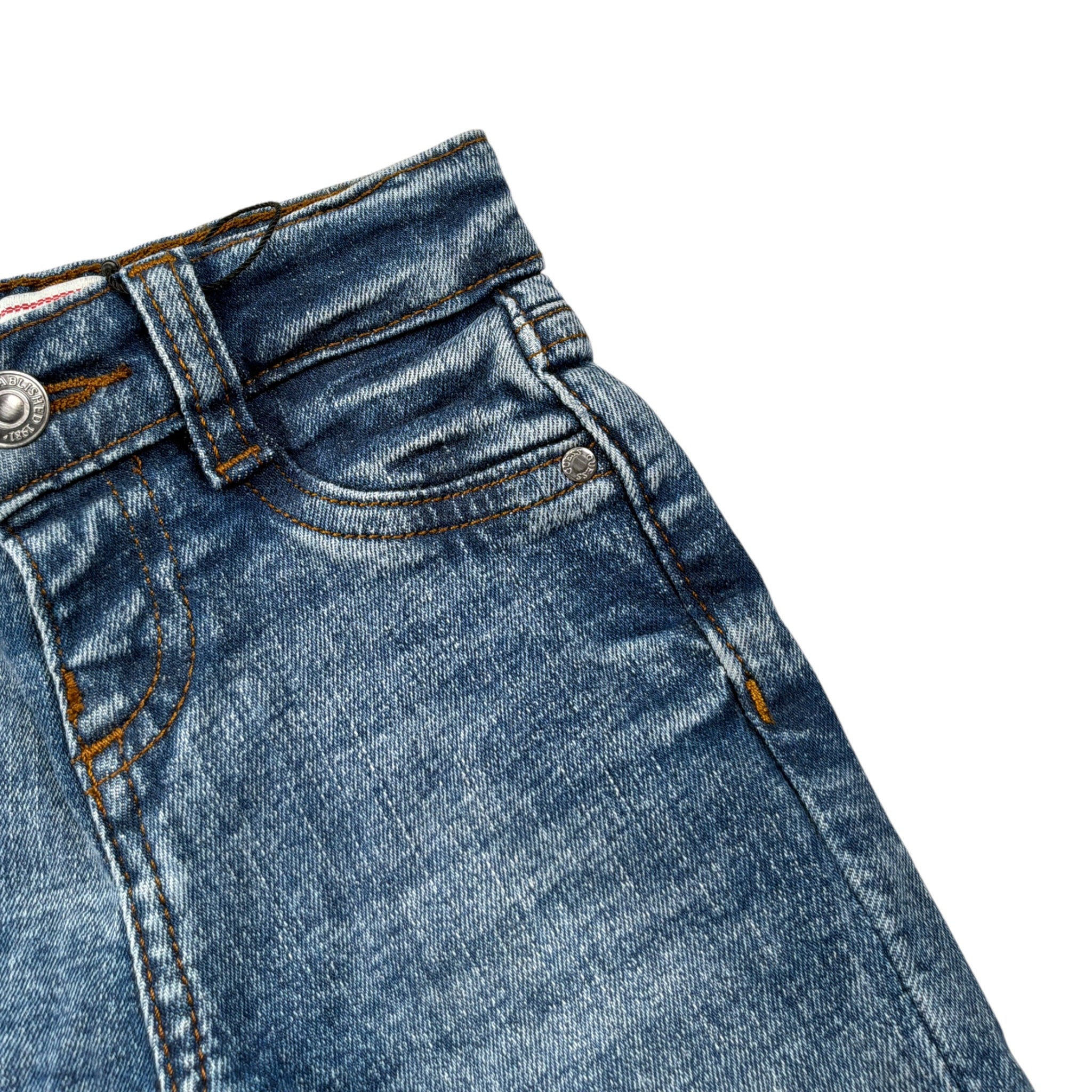 Guess Jeans tinta unita con Girovita Regolabile Blu per Neonato N5YA02D52Z0 BLU GUESS 