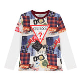 Guess Completo 2Pz Shirt-Pantalone Bordeaux per Bambino N5YG00K8HM4XX BORDEAUX GUESS 