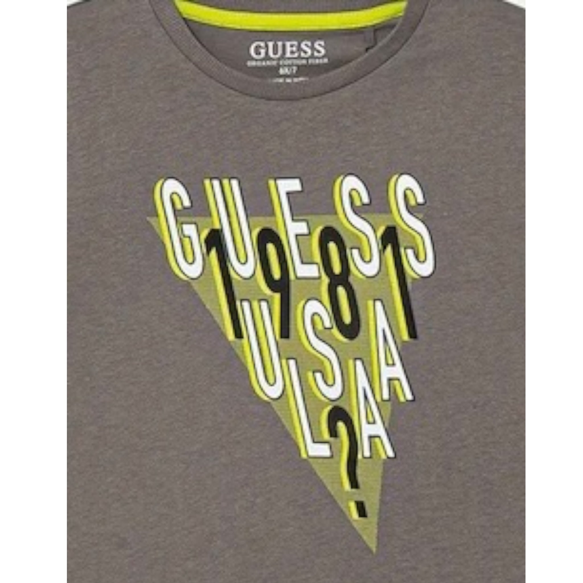 Guess Shirt tinta unita Girocollo con Stampa Grigio per Neonato N5YI03K8HM4 GRIGIO GUESS 