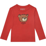 Guess Shirt tinta unita Girocollo con Stampa Rosso per Neonato N5YI125K8HM4 ROSSO GUESS 
