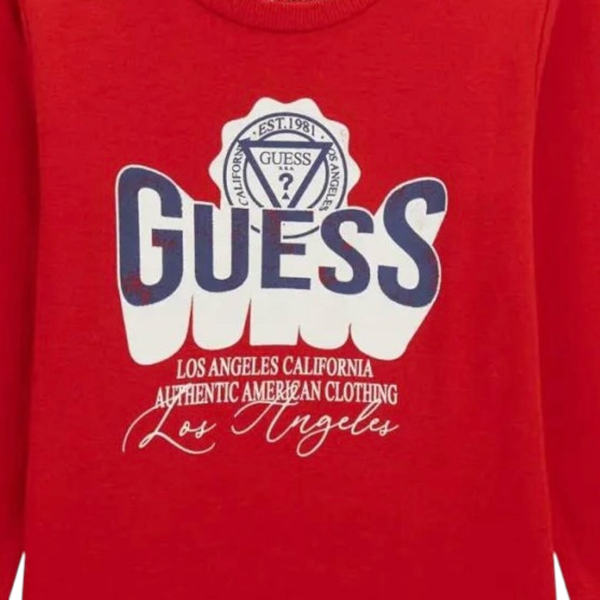 Guess Shirt tinta unita con Stampa Rosso per Neonato N5YI13K8HM0XXN ROSSO GUESS 