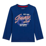 Guess Shirt tinta unita con Stampa Blu per Neonato N5YI15K8HM4XN BLU GUESS 