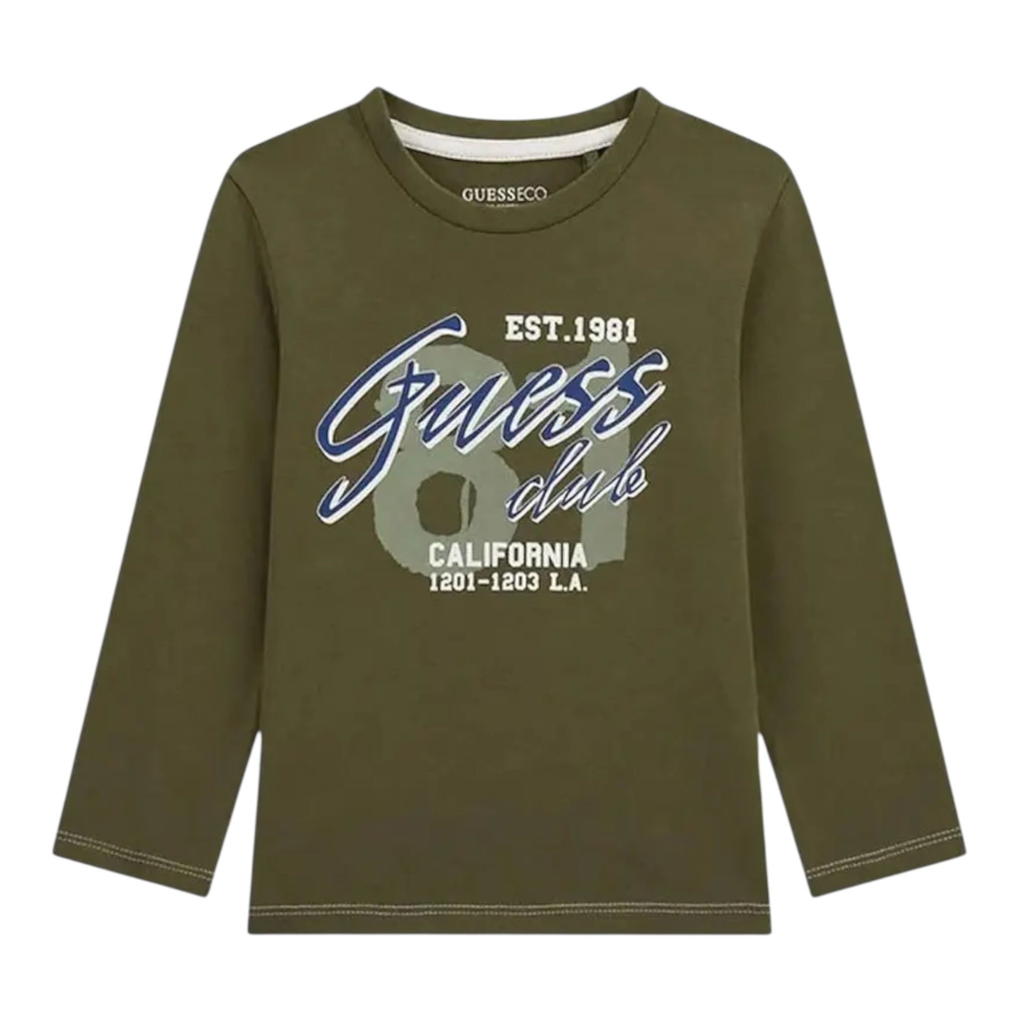 Guess Shirt tinta unita con Stampa Verde per Neonato N5YI15K8HM4XN VERDE GUESS 