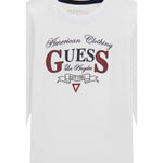 Guess Shirt tinta unita con Stampa Bianco per Neonato N5YI21K8HM4 BIANCO GUESS 