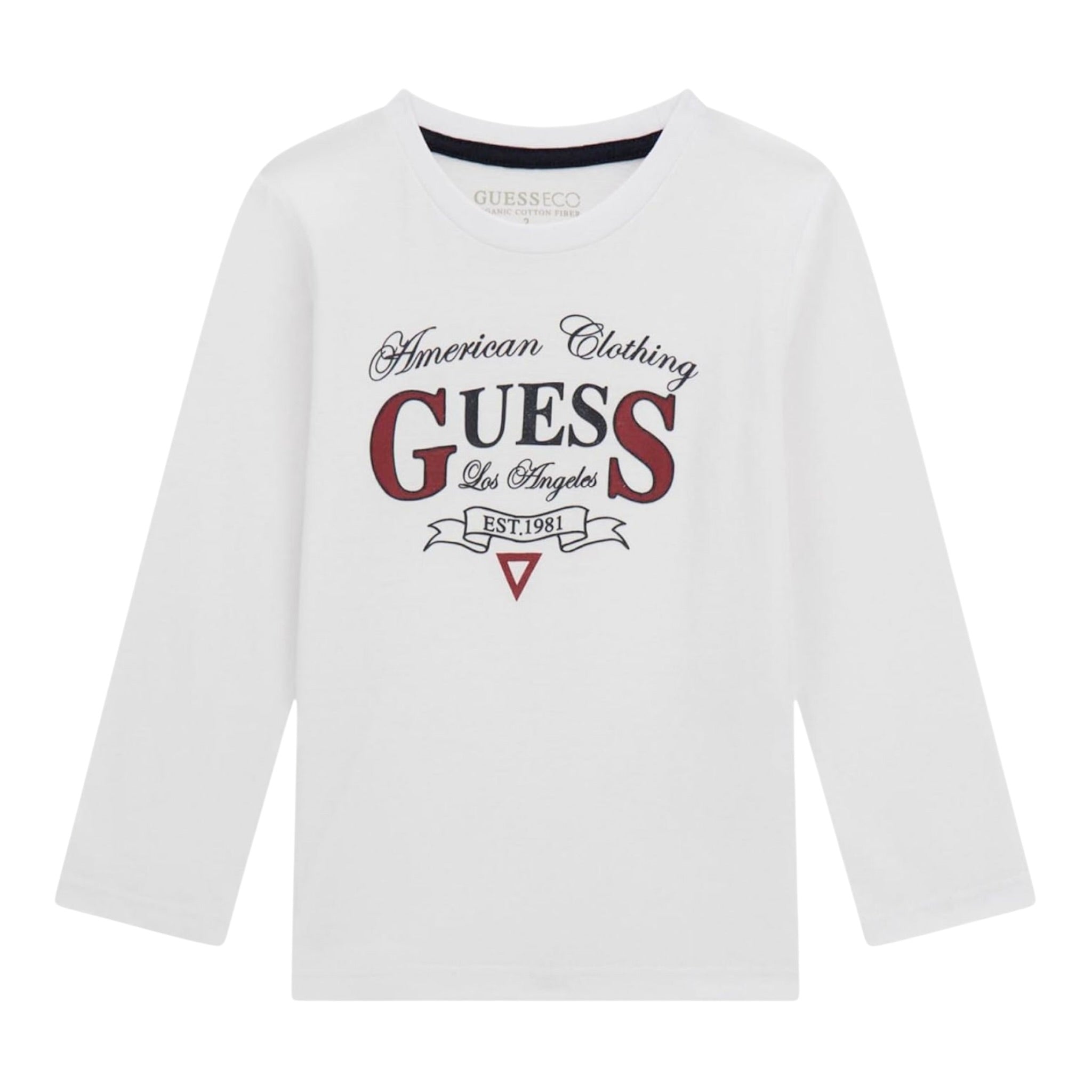 Guess Shirt tinta unita con Stampa Bianco per Neonato N5YI21K8HM4X BIANCO GUESS 