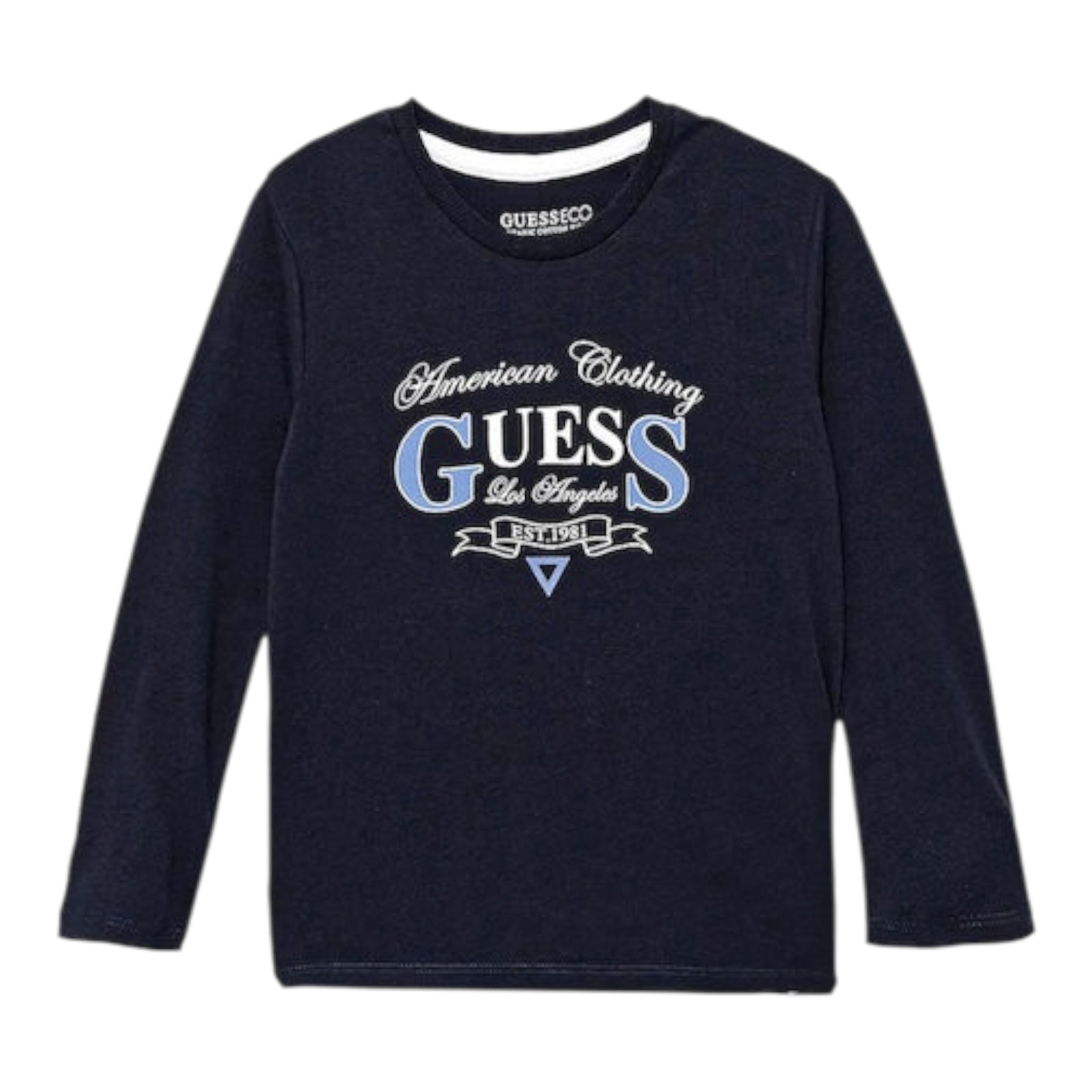 Guess Shirt tinta unita con Stampa Blu per Neonato N5YI21K8HM4X BLU GUESS 