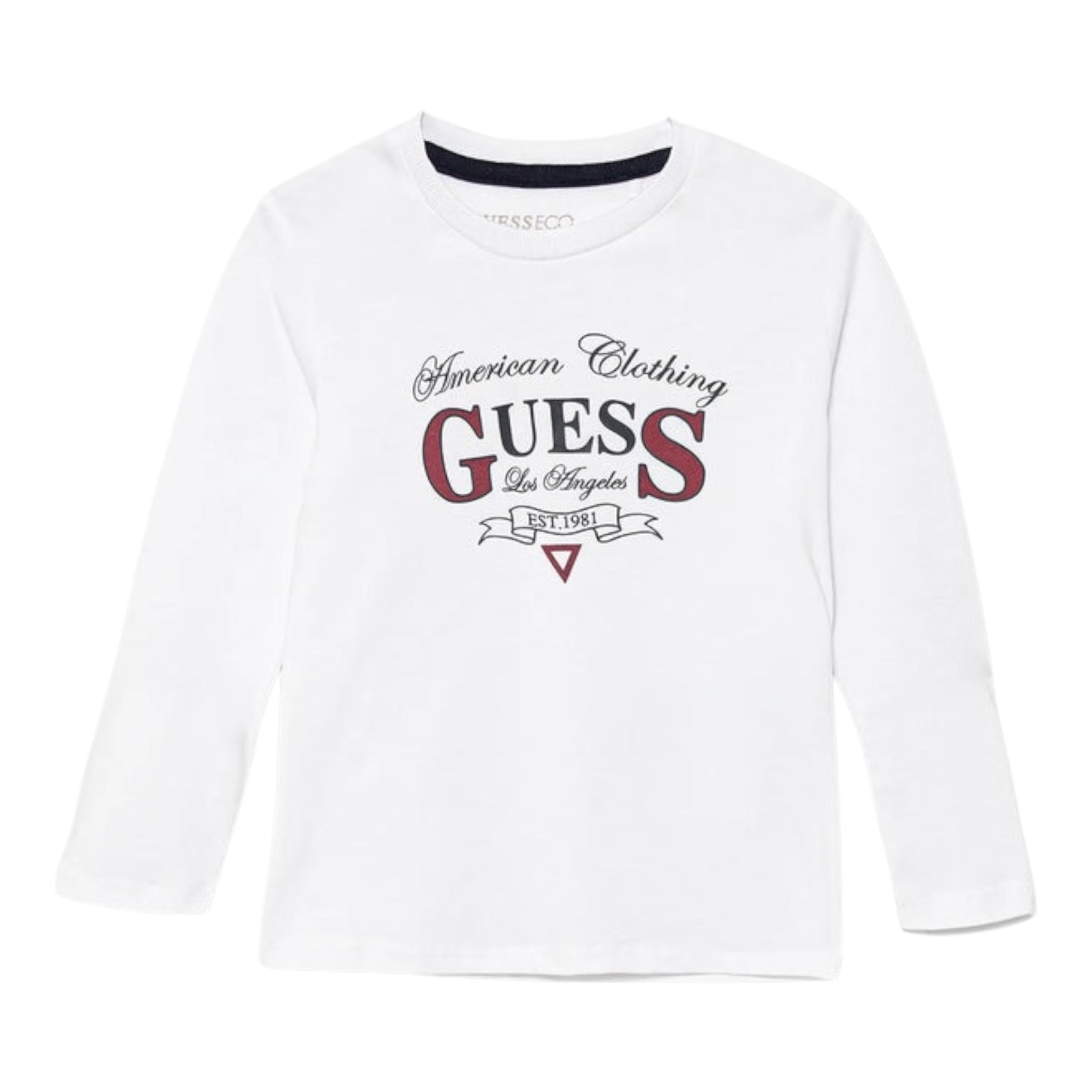 Guess Shirt tinta unita con Stampa Bianco per Neonato N5YI21K8HM4XX BIANCO GUESS 