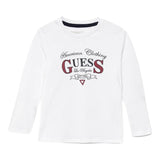 Guess Shirt tinta unita con Stampa Bianco per Bambino N5YI21K8HM4XXJ BIANCO GUESS 