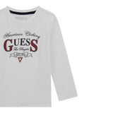 Guess Shirt tinta unita con Stampa Bianco per Bambino N5YI21K8HM4XXJ BIANCO GUESS 