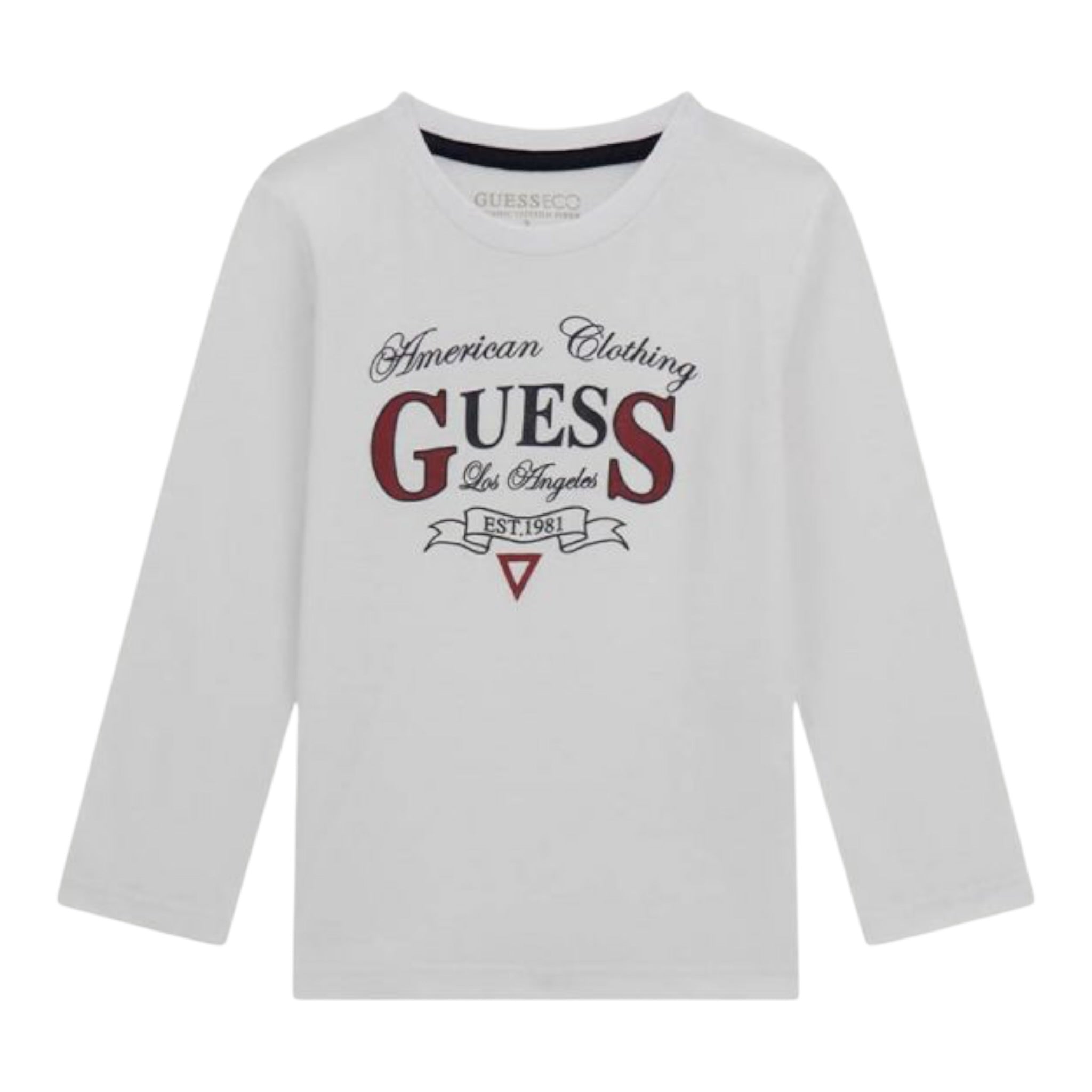 Guess Shirt tinta unita con Stampa Bianco per Bambino N5YI21K8HM4XXX BIANCO GUESS 