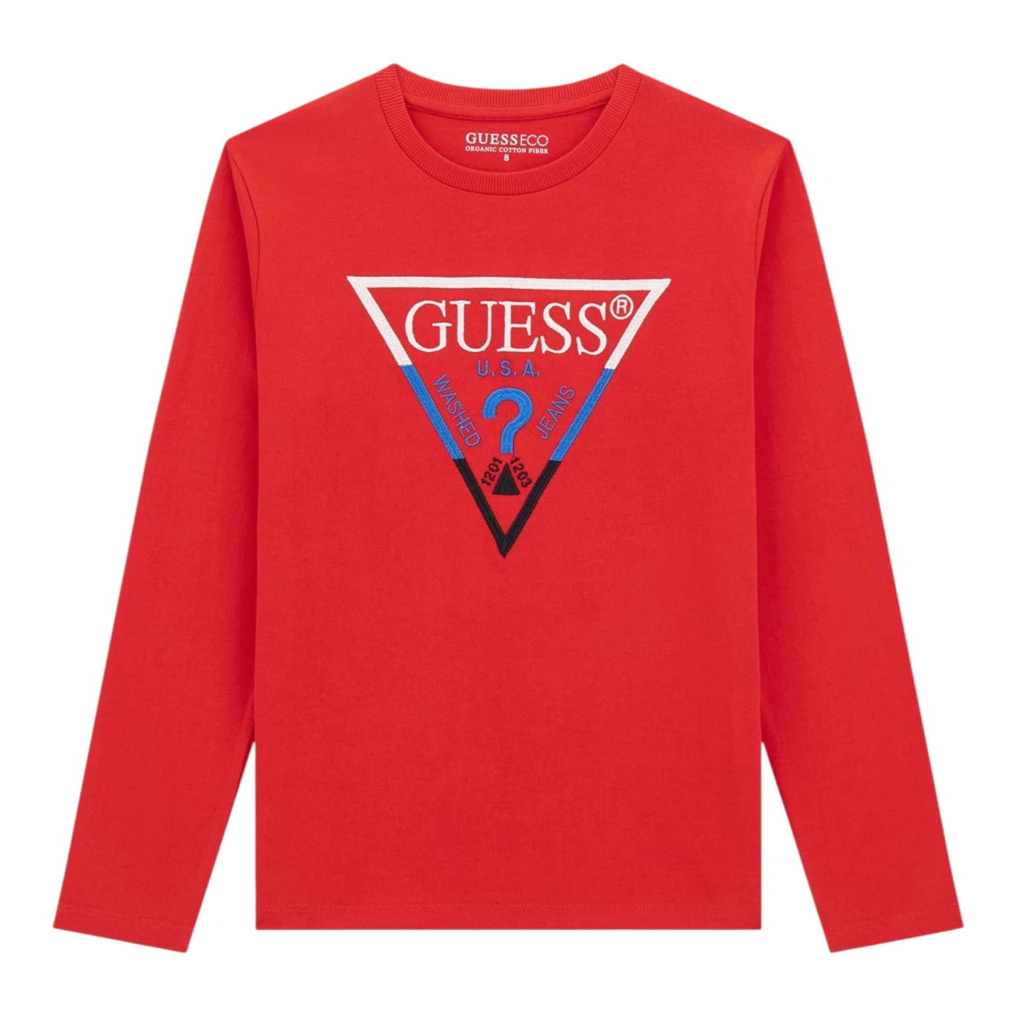 Guess Shirt tinta unita con Logo Rosso per Neonato N5YI24K8HM4X ROSSO GUESS 