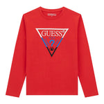 Guess Shirt tinta unita con Logo Rosso per Neonato N5YI24K8HM4X ROSSO GUESS 