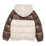 Guess Giubbino Bicolore con Zip E Cappuccio Beige per Bambino N5YL00WEGY00J BEIGE GUESS 