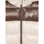 Guess Giubbino Bicolore con Zip E Cappuccio Beige per Bambino N5YL00WEGY00J BEIGE GUESS 