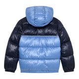 Guess Giubbino Bicolore con Zip E Cappuccio Azzurro per Neonato N5YL00WEGY0 AZZURRO GUESS 