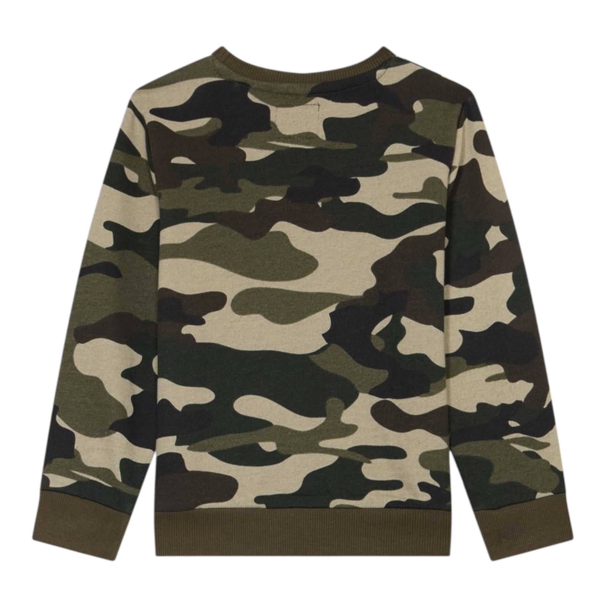 Guess Felpa tinta unita con Fantasia Militare Verde per Neonato N5YQ00KA6R4X VERDE GUESS 