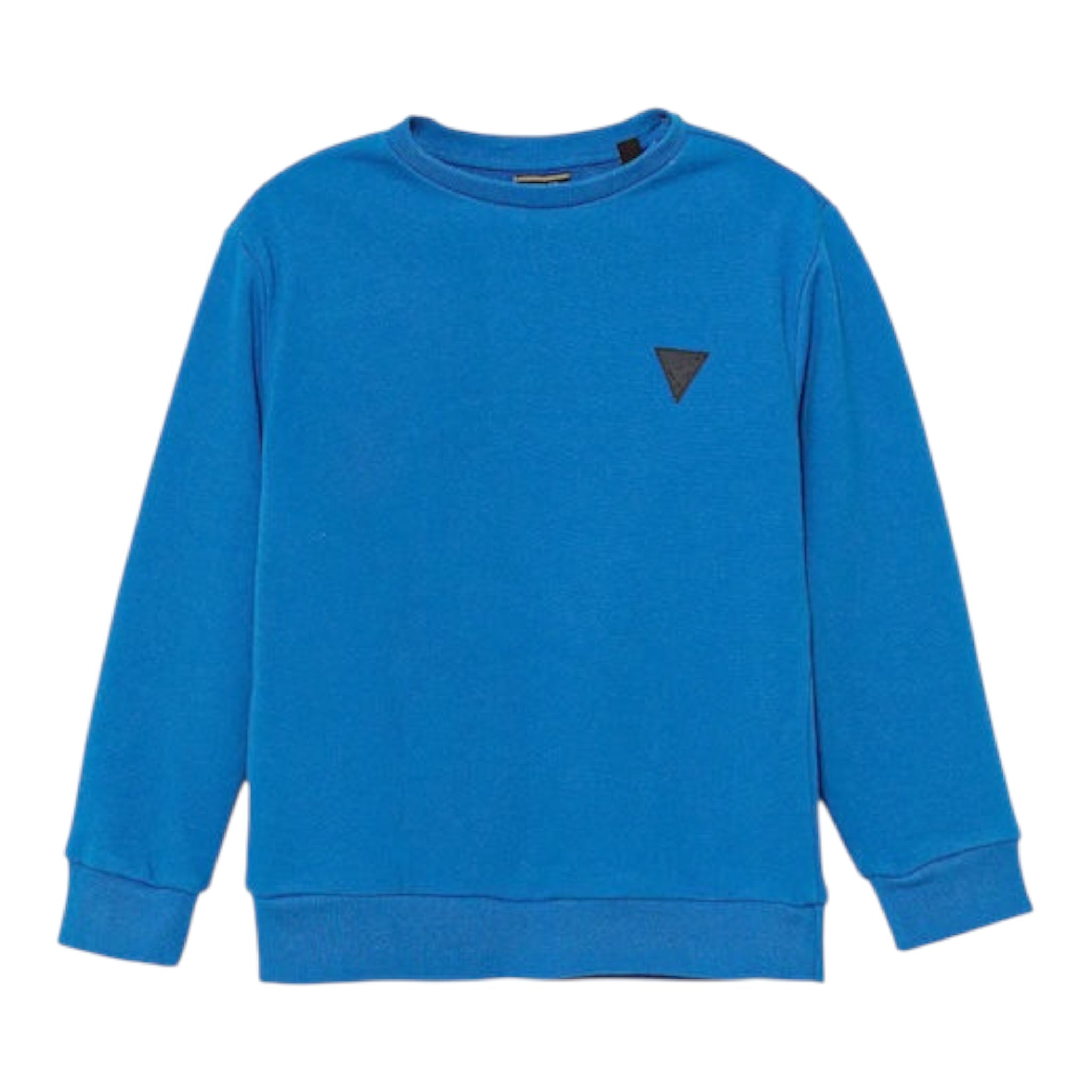 Guess Felpa Girocollo tinta unita con Stampa Cobalto per Neonato N5YQ03KAD74N COBALTO GUESS 